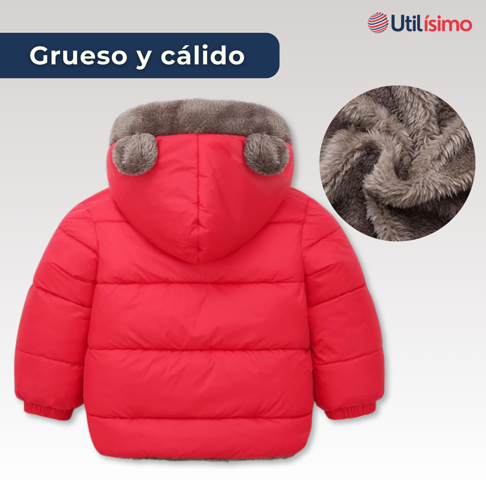Parka Con Capucha Mangas Larga Niña Red