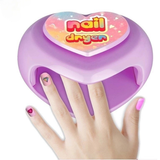 Juguete Set Manicure Lampara Secadora Corazón Para Niña