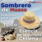Sombrero Huaso Chupalla Ajustable Elegante Fiestas Patrias