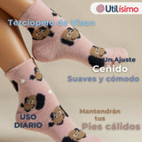 Calcetines Algodòn Mujer Monitos Terciopelo De Visón Surtidos