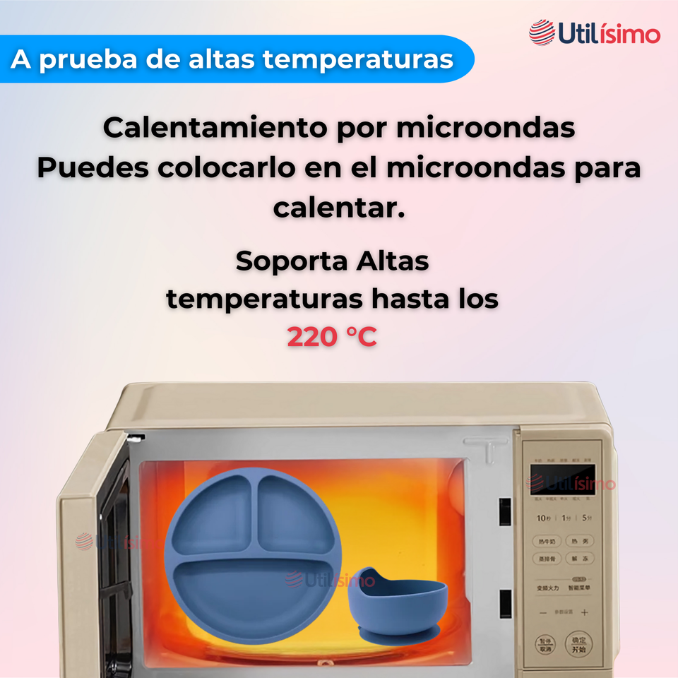 Set De Alimentación Bebé Silicona Con Vaso 11 Piezas Libre BPA
