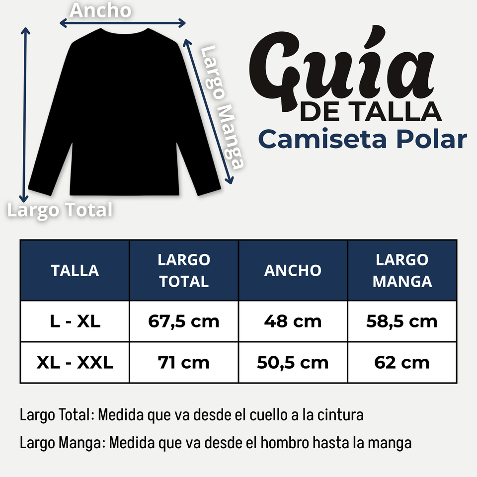 Camiseta Polera Polar Primera Capa Manga Larga Colores Surtidos Hombre