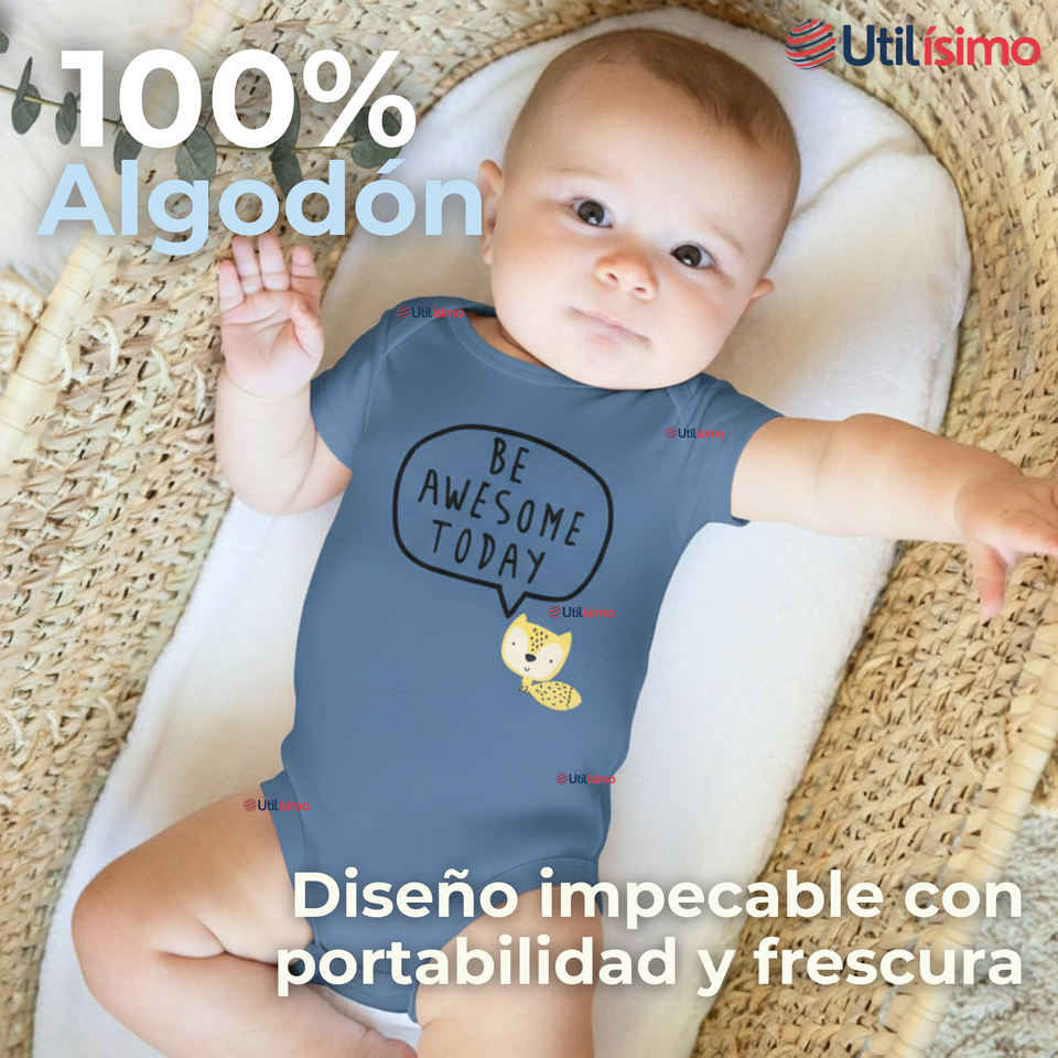 Pack 5 Bodys Niño Manga Corta Tedmimak 100% Algodón Baby BE KIND