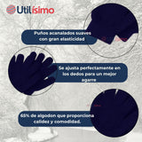 Guantes 16Cm Escolares Niña y Niño Azul Oscuro Unisex