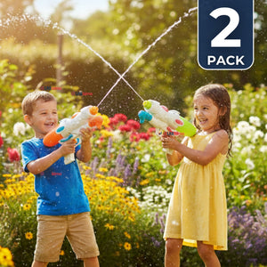 Pack 2 Pistolas Lanza Agua Juegos Para Niños Juguete 29 cm Colores Surtidos