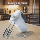 Batidora de mano Oster® blanca 6 velocidades y función turbo FPSTHM3532
