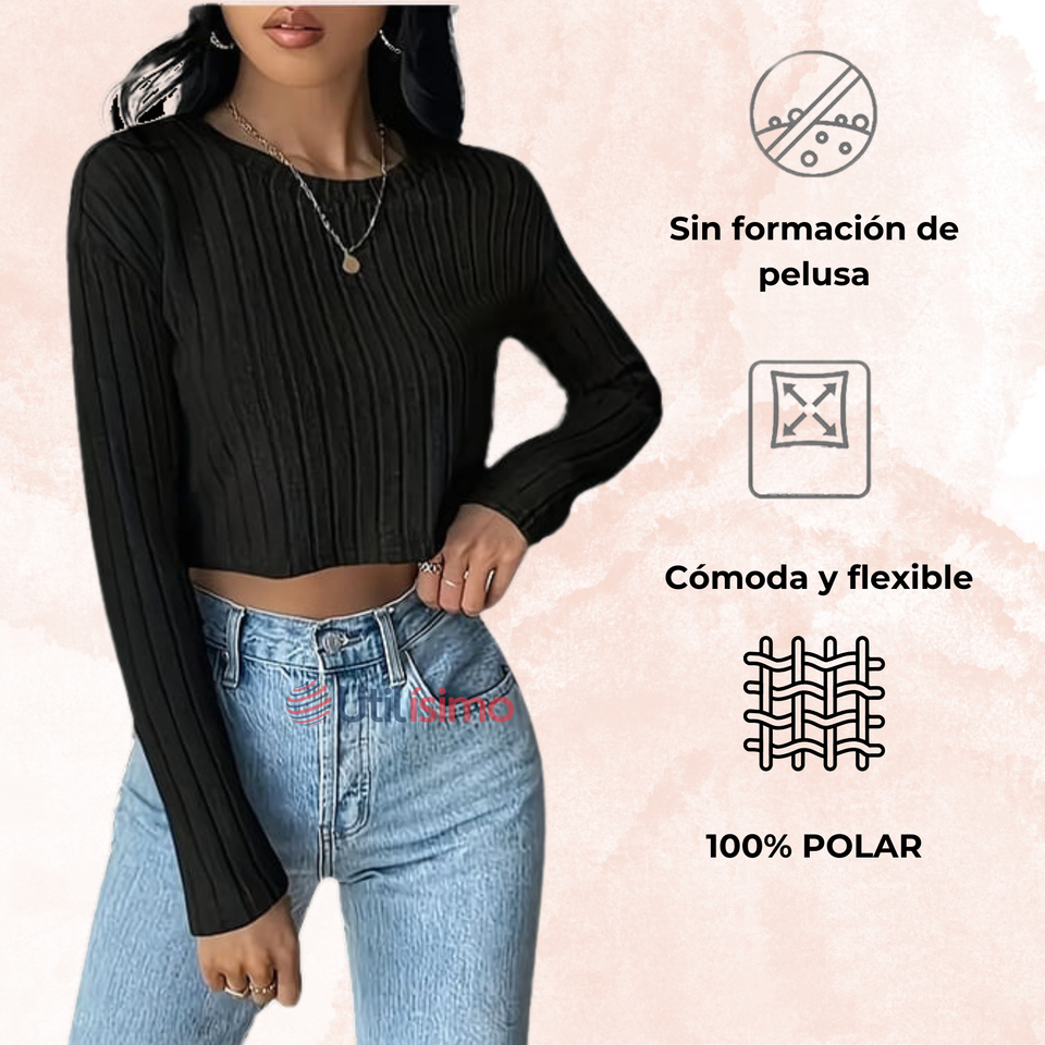 Camiseta Polar Mujer Acanalada Colores Surtidos