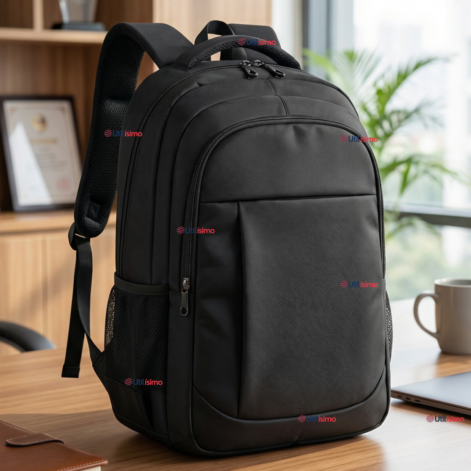 Mochila Multifuncional Ejecutiva Notebook Escolar Viaje Cabina Impermeable Resistente 49cm Negro 25L
