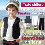 Traje Chilote Incluye Polera Fiestas Patrias Niño Chile