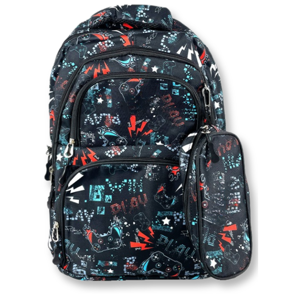 Mochila Con Lonchera Y Estuche 45CM Estampado  Full Color Niño