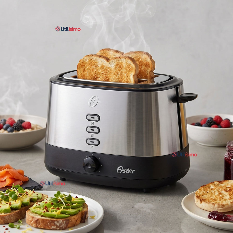Tostador Oster® 2 rebanadas en acero inoxidable TSSTTR500 800W