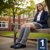 Polainas Escolares 1 Par Invierno Abrigadoras Juvenil Gris Acrílico
