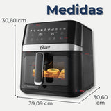Oster® Freidora de Aire Digital, Recubrimiento Oster® DiamondForce, 6L de Capacidad, 10 Programas Automáticos, CKSTAF60WDDF + 300 Forros Desechables para Air Fryer