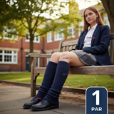 Polainas Escolares 1 Par Invierno Abrigadoras Juvenil Azul Acrílico