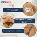 Chaqueta Polar con Capucha Niña Animalitos Cafè