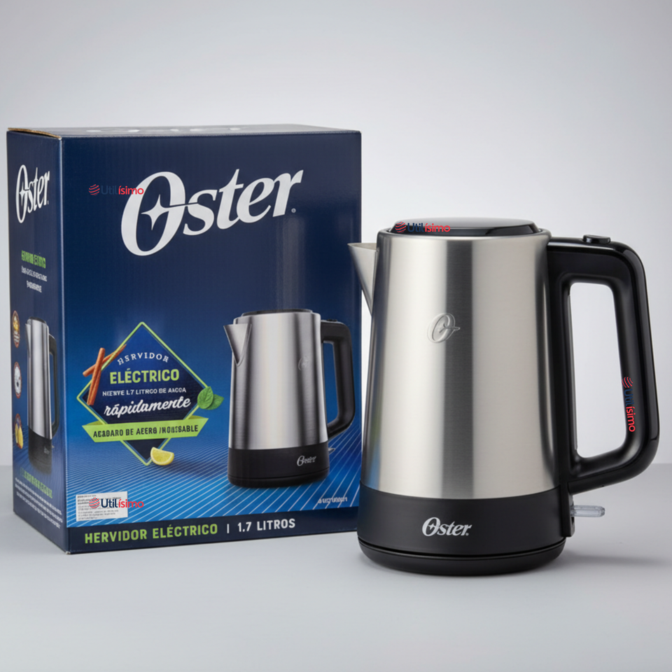 Hervidor eléctrico Oster® de acero inoxidable 1.7 lt BVSTKE671