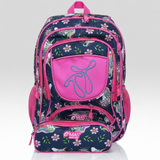 Mochila Escolar Con Estuche 43cm Tela Oxford Impermeable Niña