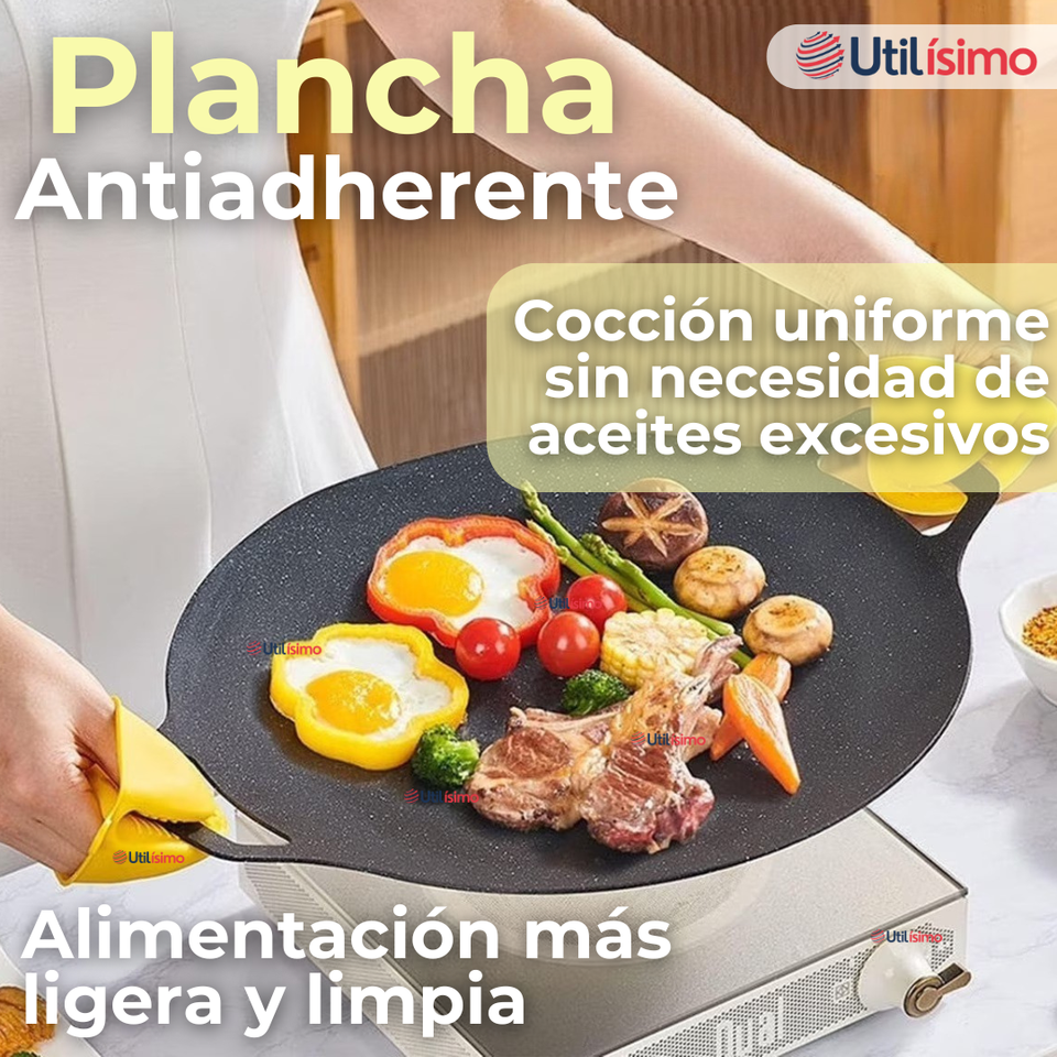 Sarten Antiadherente De Piedra Médica Redondo Plancha Bandeja Budare Parrilla