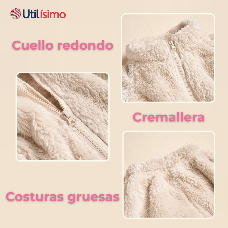Conjunto Frizado Polar 2 Piezas Niña Blanco