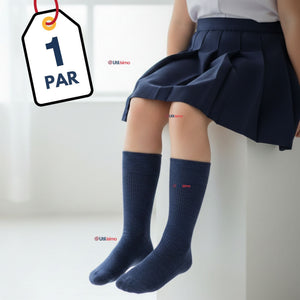 Calcetín Escolar Corto Acrilico Azul Niños y Niñas