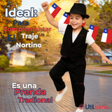 Chaleco Bolero Nortino Niño Fiestas Patrias Negro