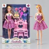 Juguete Muñeca Fashion Articulada Tocador y Accesorios