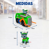 Paw Patrol Camión de reciclaje Rocky con Figura Juguete Niño
