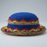 Sombrero Gorro Caporal Mujer Fiestas Patrias Azul Baile Típico