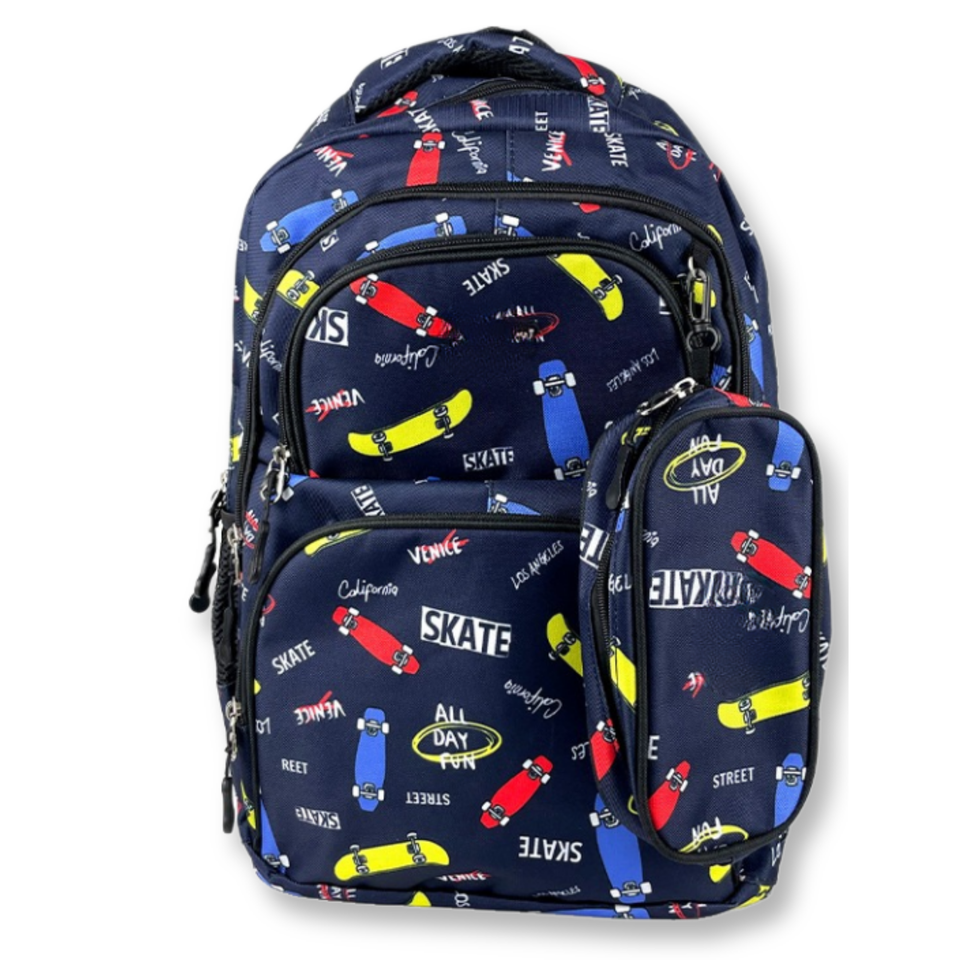 Mochila Con Lonchera Y Estuche 45CM Estampado  Full Color Niño