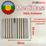 Poncho Manta Mapuche LANA GRUESO 85x55CM Fiestas Patrias