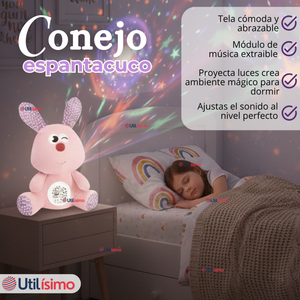 Peluche Conejo Espantacuco Con Luz Y Sonido Para Bebé Niño Niña