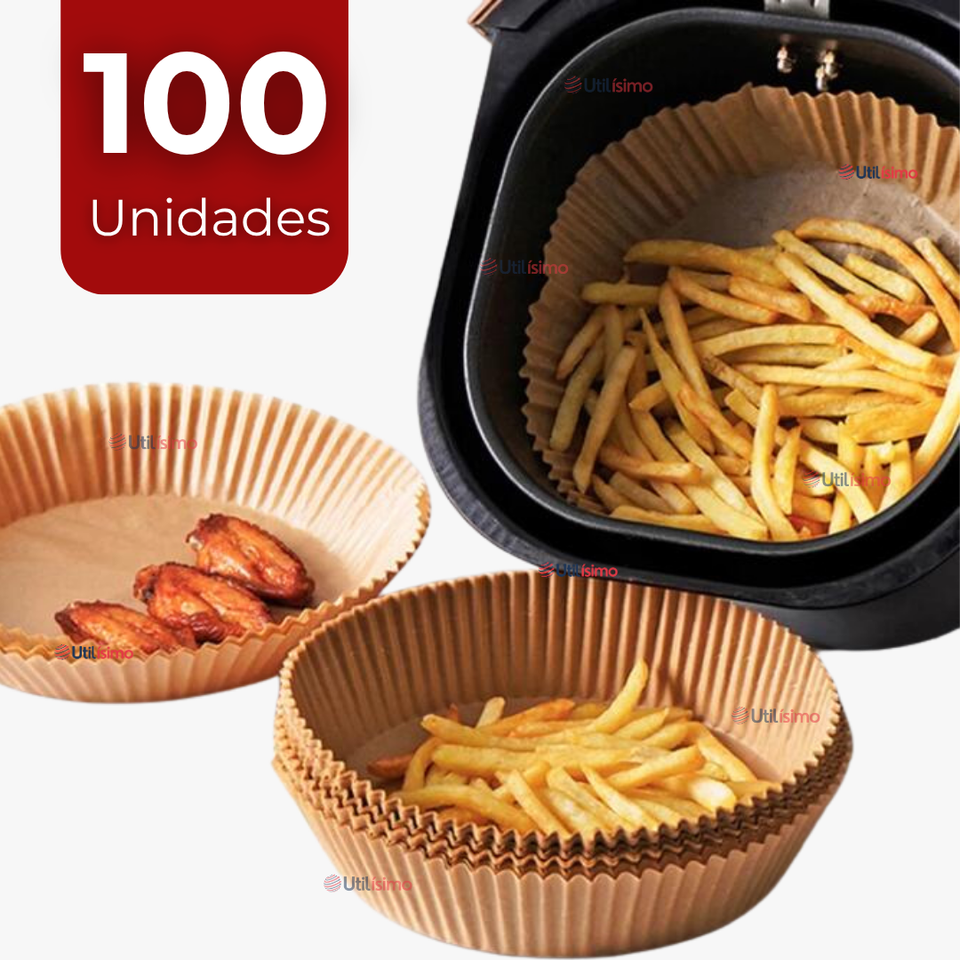 Kit De 100 Unidades Forros Desechables Antiadherentes Papel Para Freidora De Aire