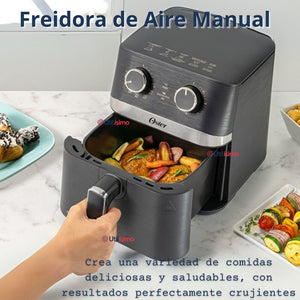 Oster® Freidora de Aire Manual, Recubrimiento Oster® DiamondForce, 4L de Capacidad, con Controles de Tiempo y Temperatura, CKSTAF401MDF