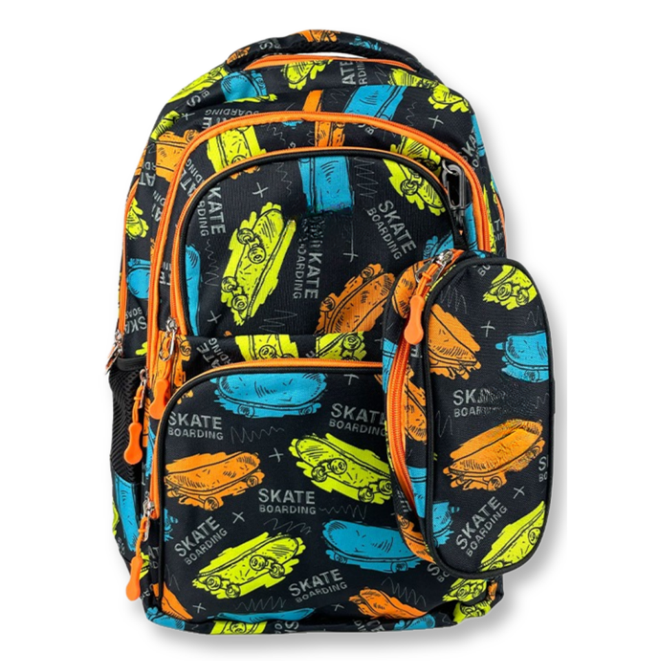 Mochila Con Lonchera Y Estuche 45CM Estampado  Full Color Niño