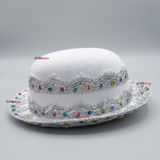 Sombrero Gorro Caporal Mujer Fiestas Patrias Blanco Baile Típico