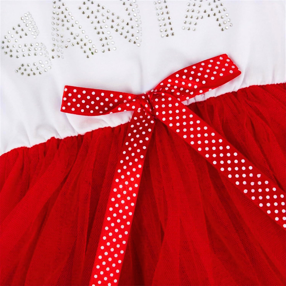 Vestido de Navidad para Niñas con Tul 2 a 6 años Manga Larga Brillo de Navidad