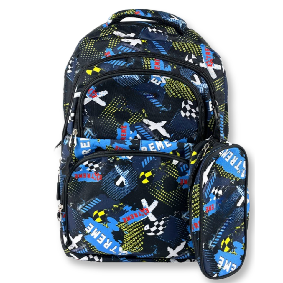 Mochila Con Lonchera Y Estuche 45CM Estampado  Full Color Niño