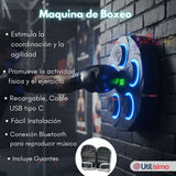 Máquina de Boxeo Musical Bluetooth con Guantes para Adulto y Niño