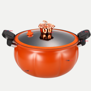 Olla De Micro Presión De Calabaza Antiadherente 7 Litro Color Naranja