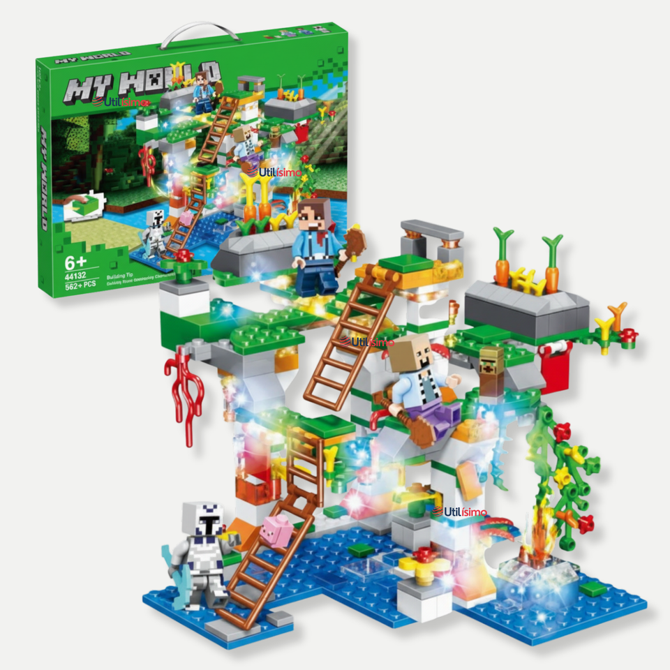 Juguete Bloques de Construcción My World Con Luces 562 Piezas Niño
