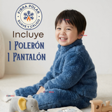 Conjunto 2 Piezas Buzo Polerón Pantalón Bebe Niño Poliéster Blue