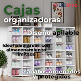 Zapatera Plegable Organizador Apilable 6 Niveles Blanco