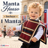 Manta Poncho Huaso Niño Baile Cueca Fiestas Patrias