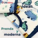 Chaqueta 100% Polar Niño Manga Larga Blanco