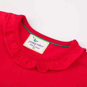 Vestido de Algodón Navidad Manga Larga Niña 2 a 7 años Ciervos Rojos