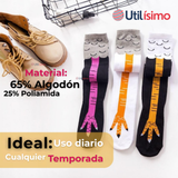 Pack 6 Calcetines Pata de Gallina Mujer Largos Colores Surtidos