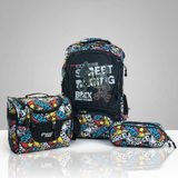 Mochila Escolar Kit Con Estuche y Lonchera 43cm Tela Oxford Niño
