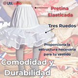 Falso para Vestido Niña Juvenil Fiestas Patrias Color Blanco