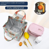 Lonchera Térmica Estampada Bolsa de Mano para Picnic Portátil