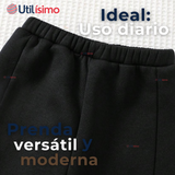 Buzo Bebé Niño Forrado en Polar Negro Pantalón